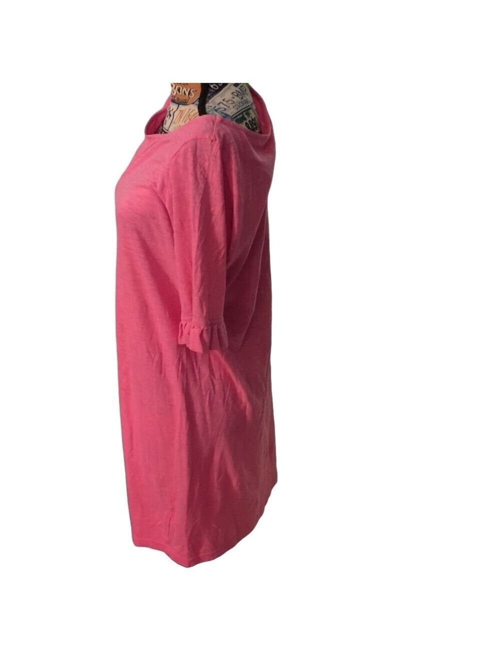 Lilly Pulitzer Ruffled 1/2 Sleeve Pink Mini Dress Size Medium - Picture 7 of 10